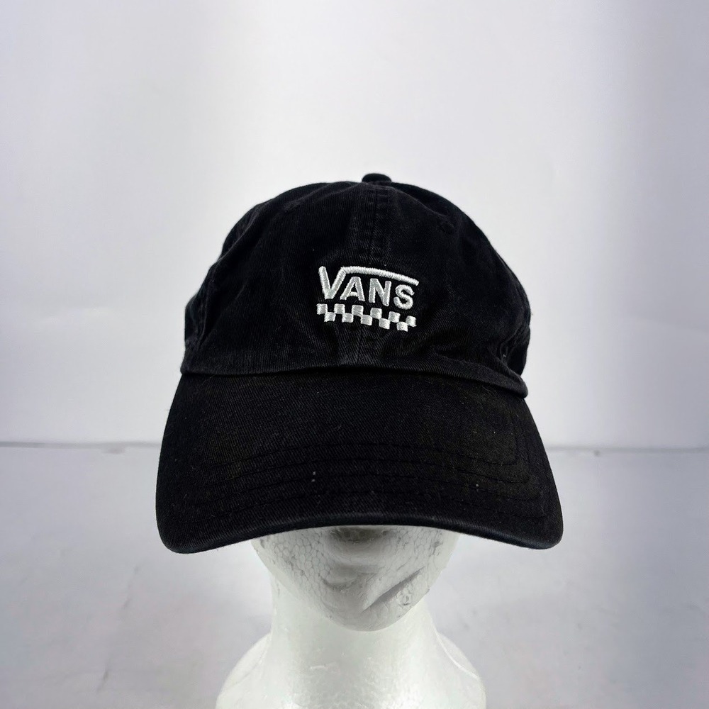 Vans Off The Wall Black Checkerboard Logo Adjustable Dad Hat Cap VN0A31T6J0Z